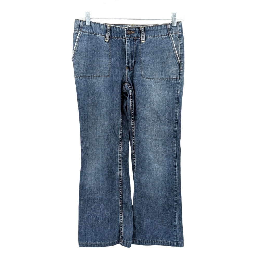 Old Navy Y2K Jeans Low Rise Flare Medium Wash Cotton size 4